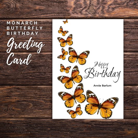 Carte d'anniversaire Monarch Butterfly