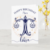 Carte d'anniversaire monochrome de marine et d'or (Fleur jaune)