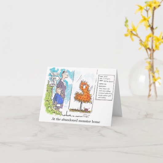 Carte d'anniversaire Monster (Fleur jaune)