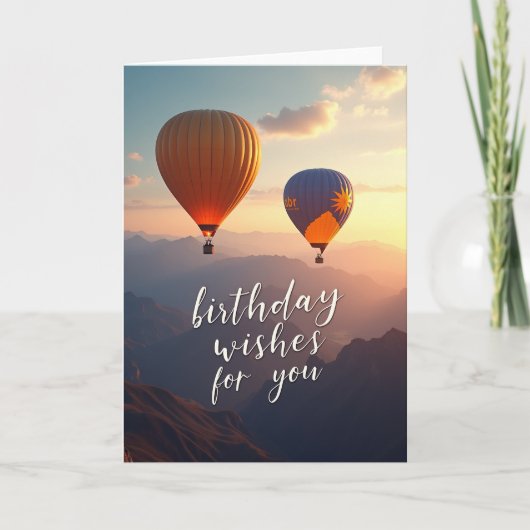 Carte d'anniversaire Montagne Envolée (Devant)