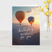 Carte d'anniversaire Montagne Envolée (Fleur jaune)