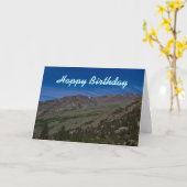 Carte d'anniversaire montagneuse (Fleur jaune)