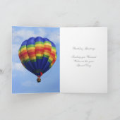 Carte d'anniversaire montante en ballon d'air (Intérieur)