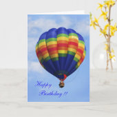 Carte d'anniversaire montante en ballon d'air (Fleur jaune)
