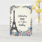Carte d'anniversaire monument doux (Fleur jaune)