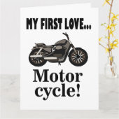 Carte d'anniversaire moto (Fleur jaune)