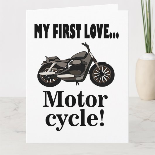 Carte d'anniversaire moto (Devant)