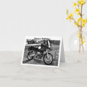 Carte d'anniversaire moto BMW (Fleur jaune)