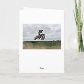 Carte d'anniversaire : Motocross Guy (Dos)
