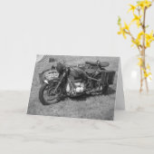 Carte d'anniversaire "Motocyclettes : commencez à (Fleur jaune)