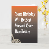 Carte d'anniversaire Motorcycle Biker (Fleur jaune)