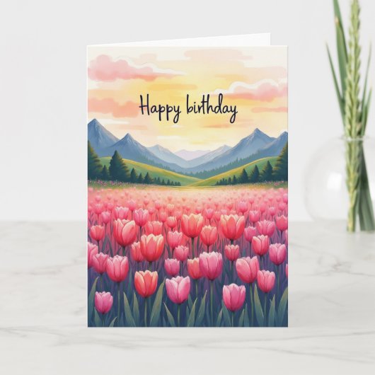 Carte d'anniversaire Mountain Dawn (Devant)