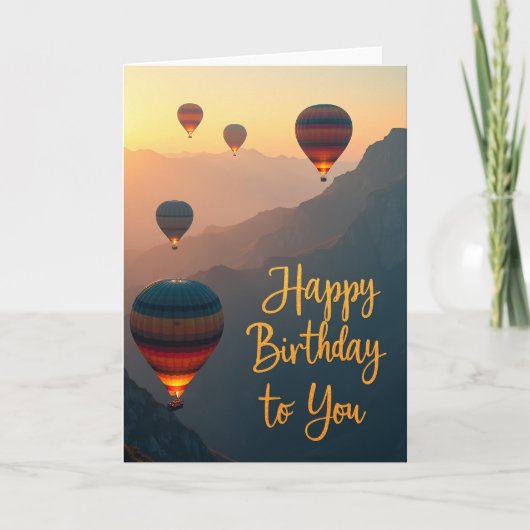 Carte d'anniversaire Mountain Glow (Devant)