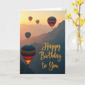 Carte d'anniversaire Mountain Glow (Fleur jaune)