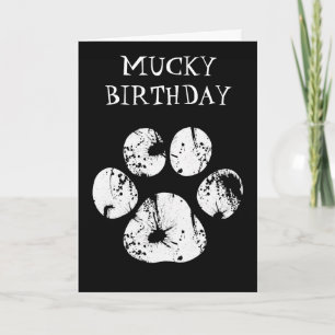 Carte d'anniversaire Mucky Paw