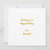 Carte d'anniversaire Muffin Vanille (Dos)