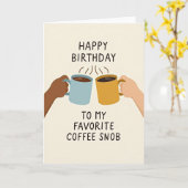 Carte d'anniversaire Mug Clink (Fleur jaune)