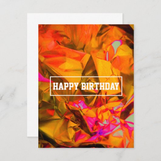 carte d'anniversaire multicolore dossier (Devant / Derrière)