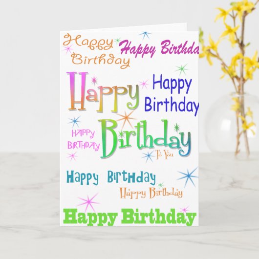 Carte d'anniversaire multiple (Fleur jaune)