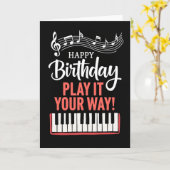 Carte d'anniversaire musicale (Fleur jaune)