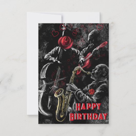 Carte d'anniversaire musicale joyeuse avec Musique (Devant)