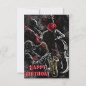 Carte d'anniversaire musicale joyeuse avec Musique (Dos)