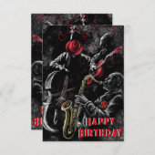 Carte d'anniversaire musicale joyeuse avec Musique (Devant / Derrière)