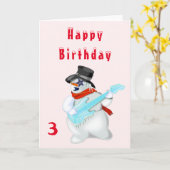 Carte d'anniversaire musicale Snowman - personnali (Fleur jaune)