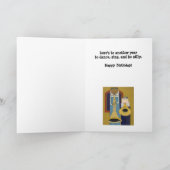 carte d'anniversaire musique thème saxophone (Intérieur)