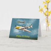 Carte d'anniversaire Mustang (Fleur jaune)