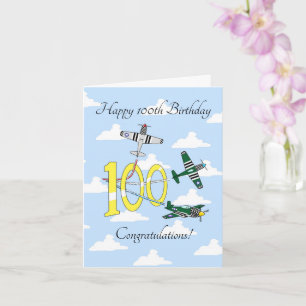 Carte d'anniversaire Mustangs 100e (Ciel bleu)