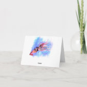 Carte d'anniversaire Nage de calmar coloré (Dos)