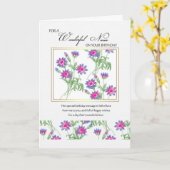 carte d'anniversaire nana - carte d'anniversaire f (Fleur jaune)