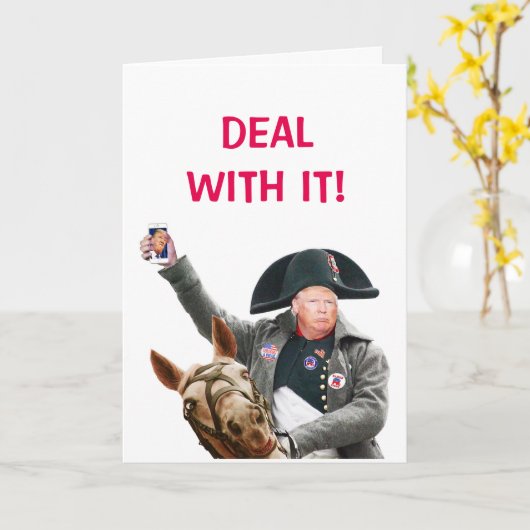 Carte d'anniversaire Napoléon Complex (Fleur jaune)