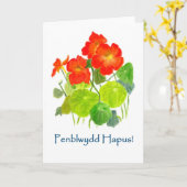 Carte d'anniversaire Nasturtiums - Salutation gall (Fleur jaune)