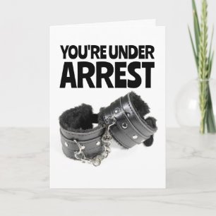 CARTE D'ANNIVERSAIRE NAUGHTY FEMME MENOTTES CARTES