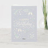 Carte d'anniversaire Navy Greenery (Dos)