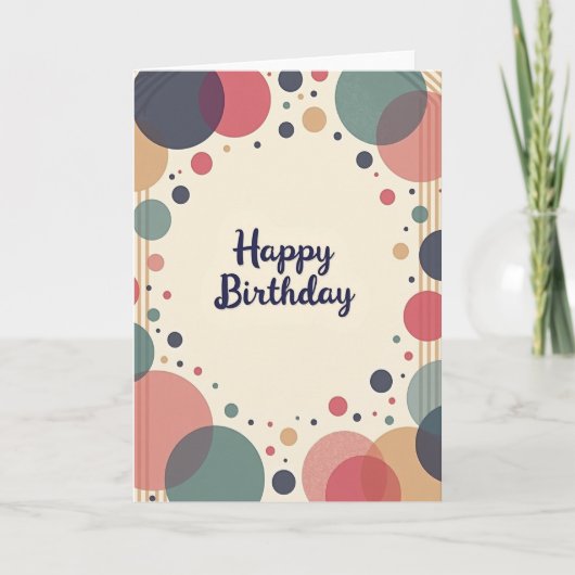 Carte d'anniversaire Navy Script (Devant)