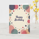 Carte d'anniversaire Navy Script (Fleur jaune)