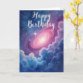 Carte d'anniversaire Nébuleuse (Fleur jaune)