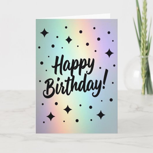 Carte d'anniversaire nébuleuse adorable (Devant)