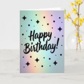 Carte d'anniversaire nébuleuse adorable (Fleur jaune)