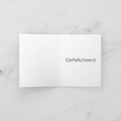 Carte d'anniversaire néerlandaise - Gefeliciteered (Intérieur)