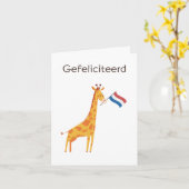 Carte d'anniversaire néerlandaise - Gefeliciteered (Fleur jaune)