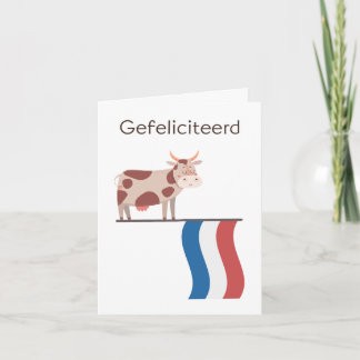 Carte d'anniversaire néerlandaise - Gefeliciteered
