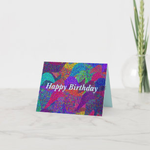 Carte d'Anniversaire Neon Feuille