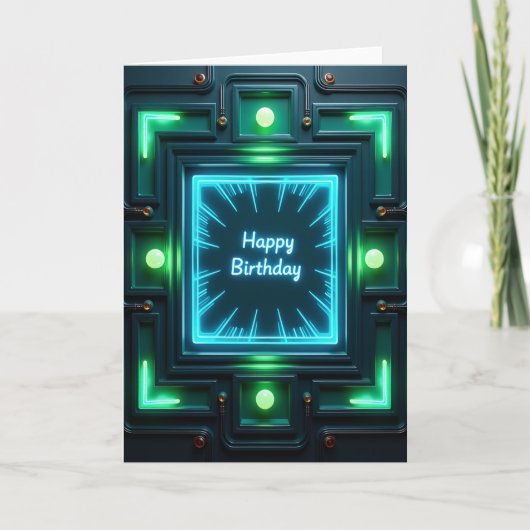 Carte d'anniversaire Neon Glow (Devant)