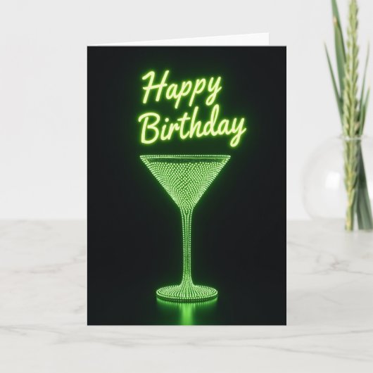 Carte d'anniversaire Neon Night (Devant)
