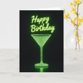 Carte d'anniversaire Neon Night (Fleur jaune)