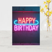Carte d'anniversaire Neon Sweet (Fleur jaune)